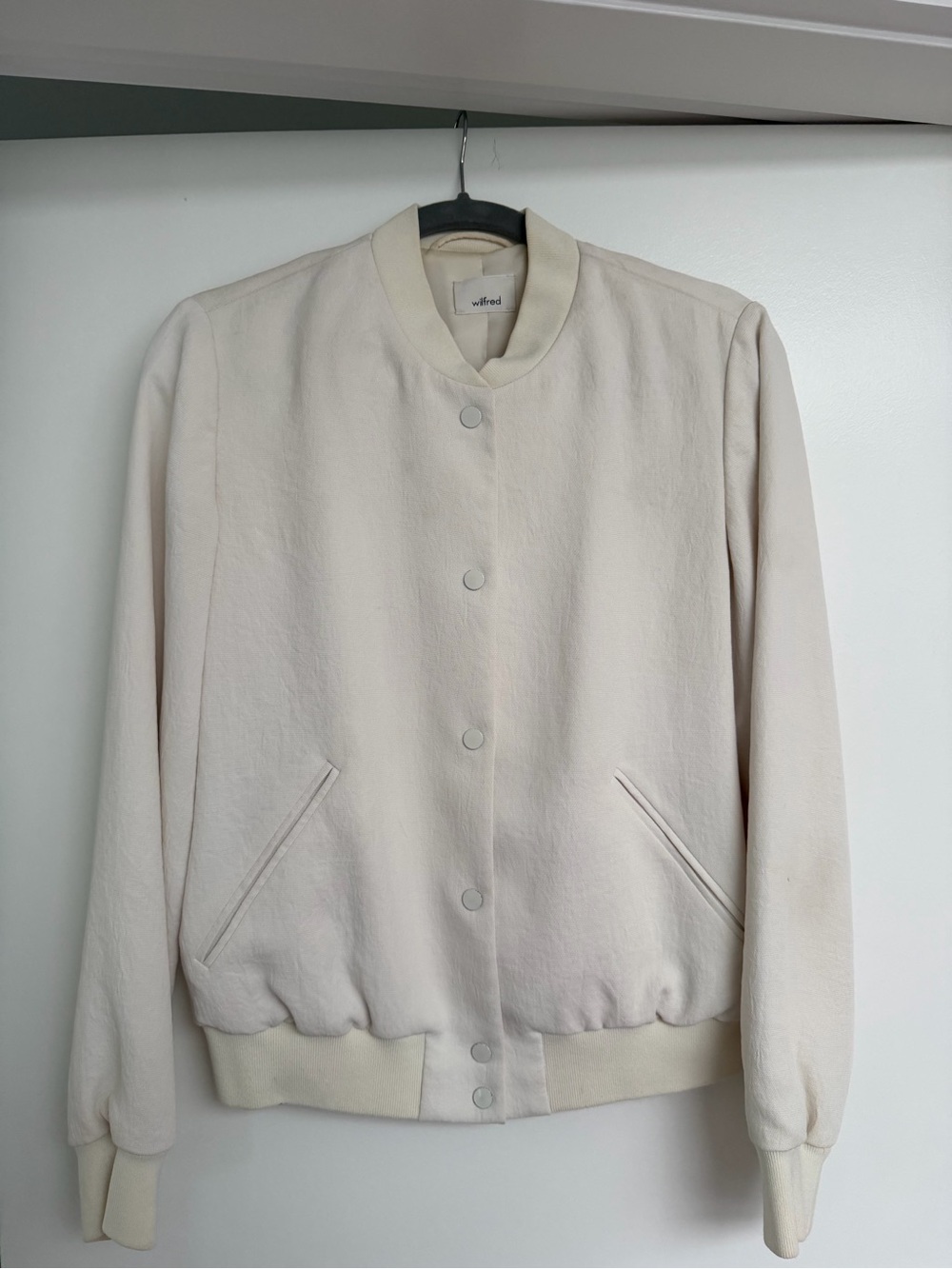 Women's Cream Bomber Jacket